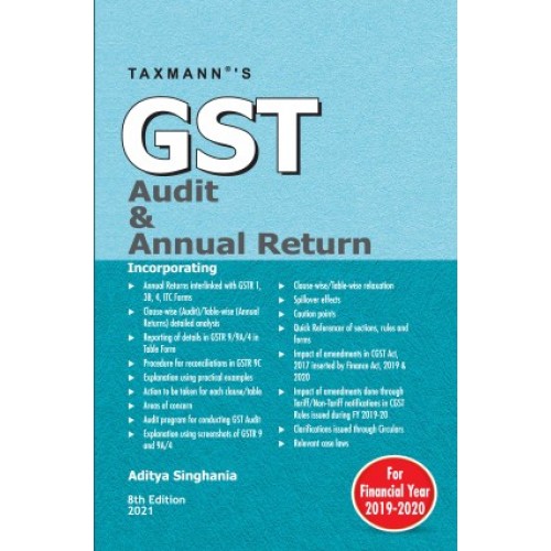 Taxmann's GST Audit & Annual Return by Aditya Singhania